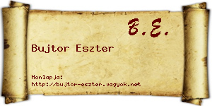 Bujtor Eszter névjegykártya