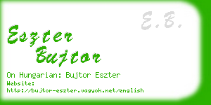 eszter bujtor business card